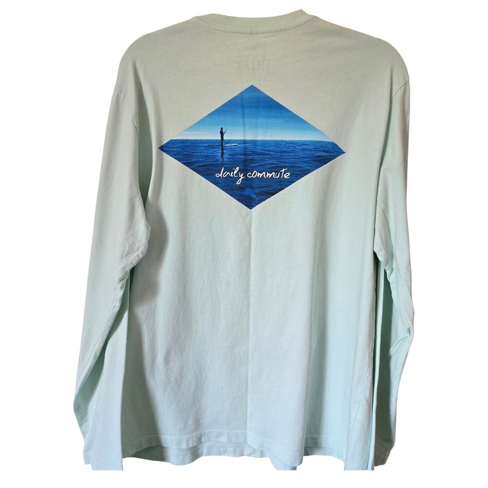 Tommy Bahama M Relax Mens Green SURFER Daily Commute Graphic T-Shirt‎ Vacation